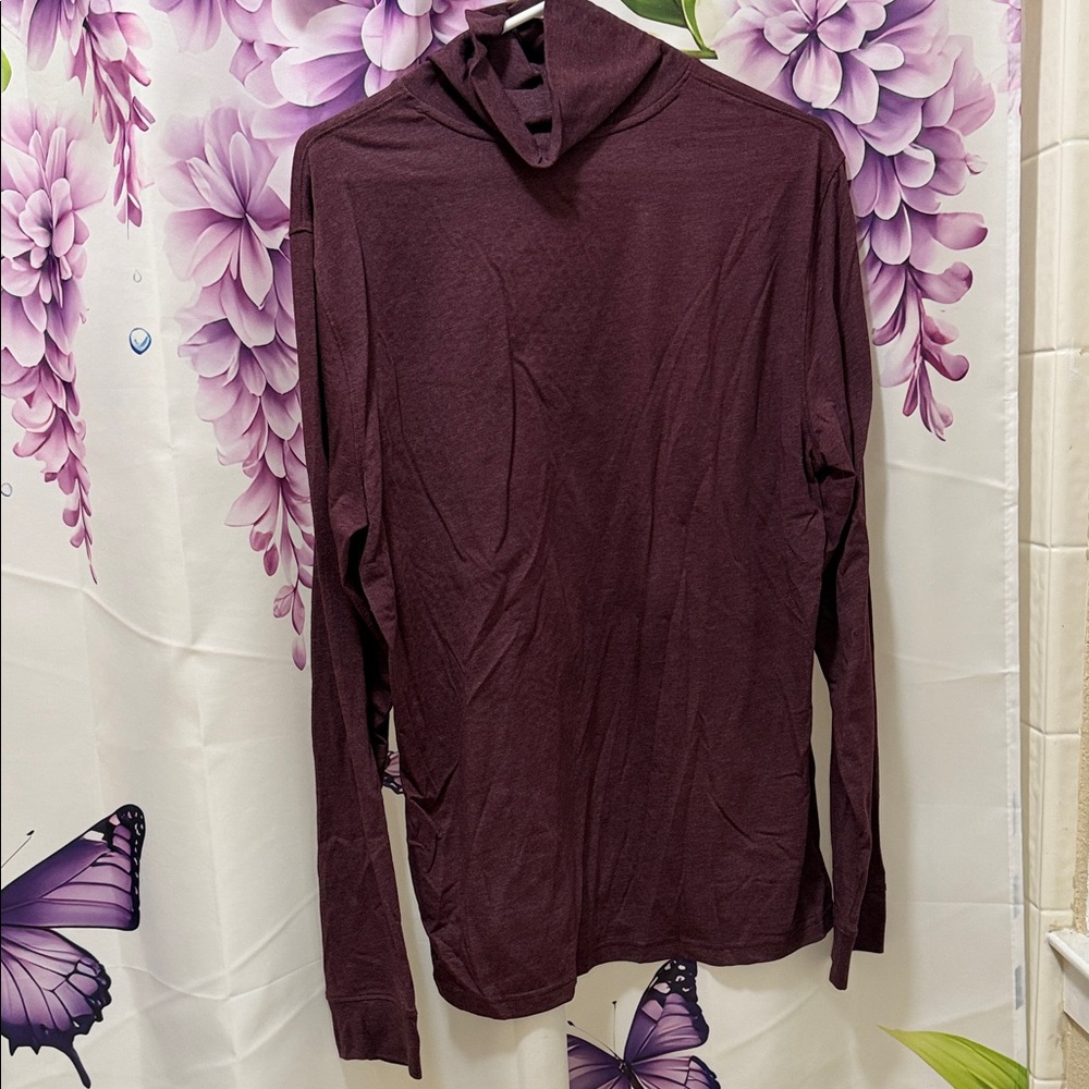 Purple Long Sleeve Turtleneck Top